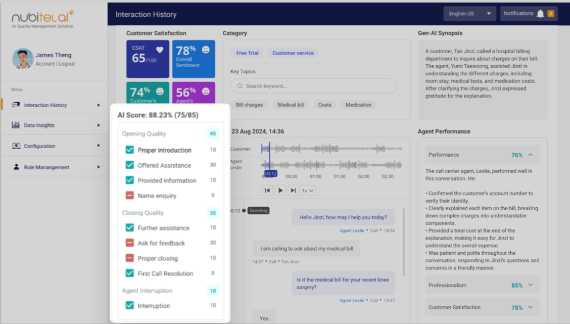 ai scorecard for conversation analytics