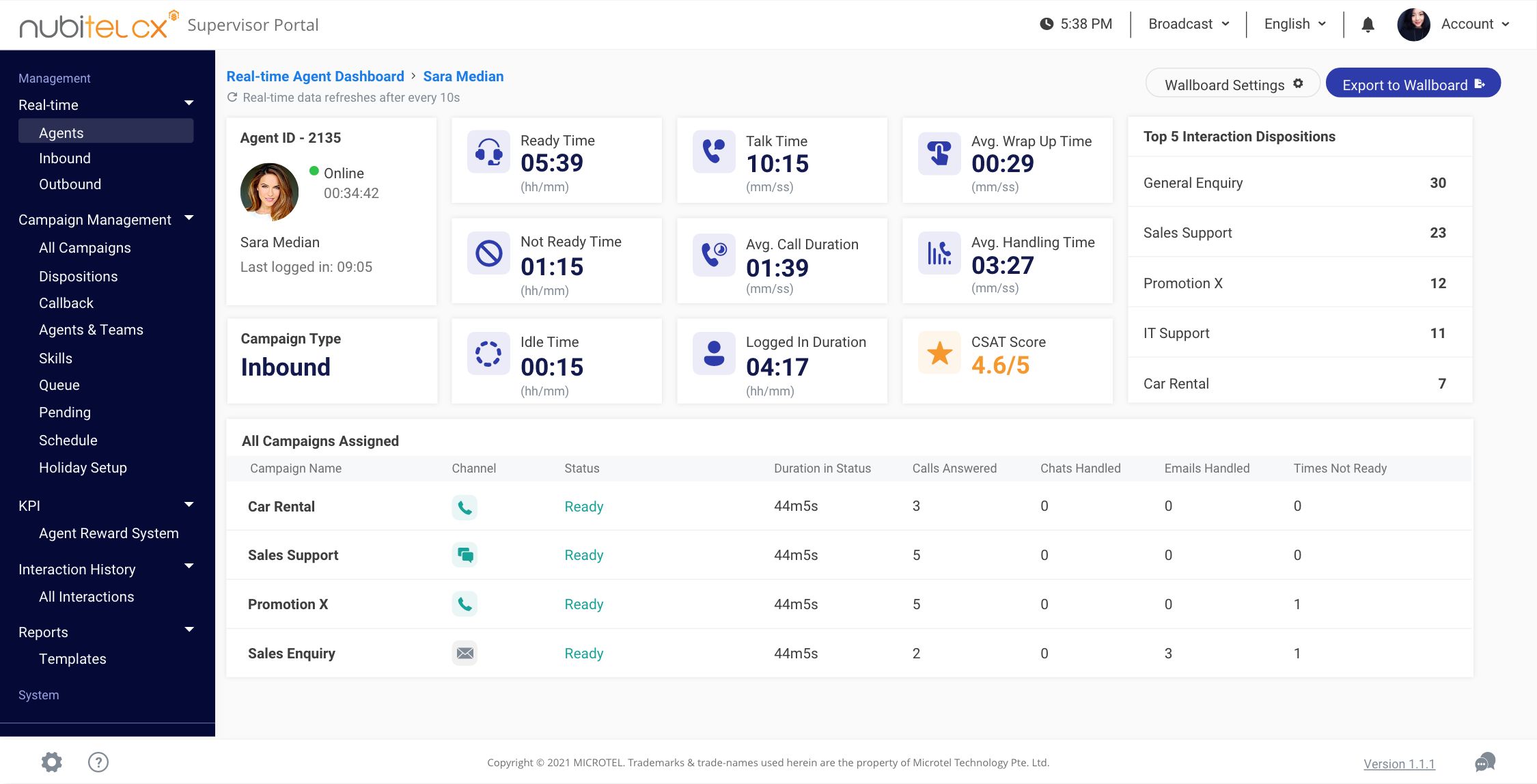 realtime supervisor mornitoring for agents