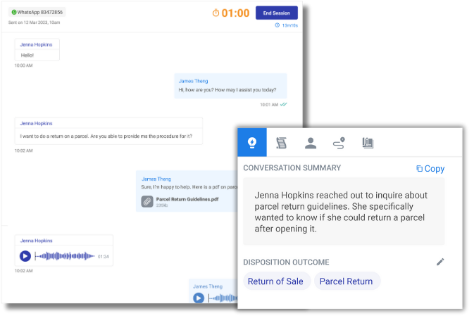 Called Wrapped Up and Conversation Summary for contact centers services
