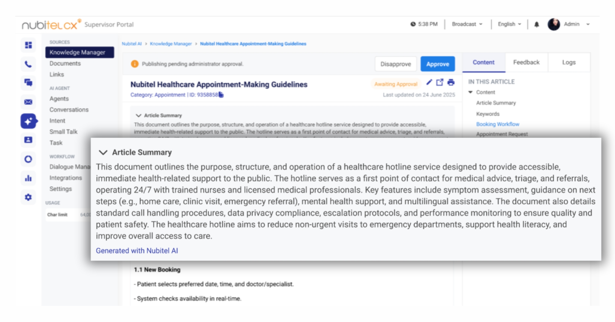 clear-concise-article-summary-by-nubitel-knowledge-management-system